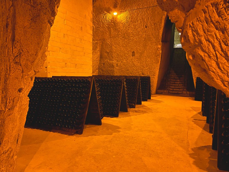 Riddling-tables at Champagne Heidsieck